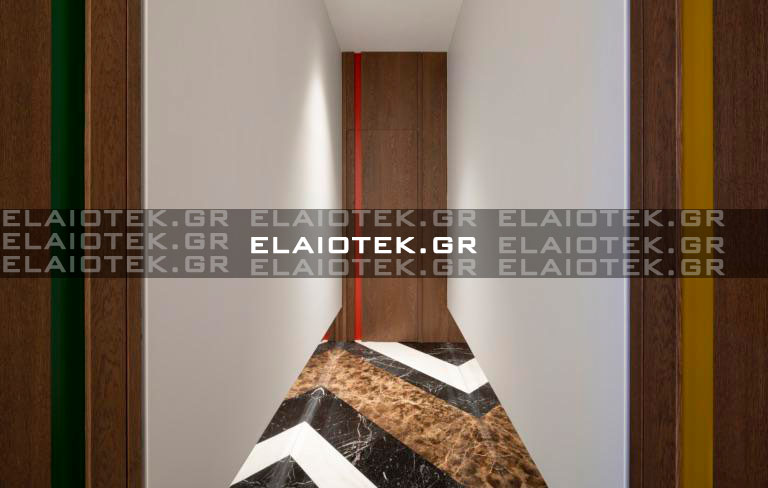 Luxury entrance hall with dramatic marble flooring